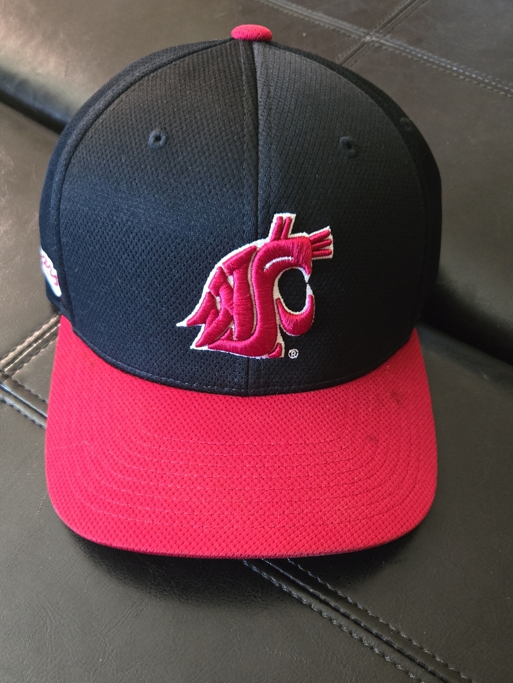 Black & Red Baseball Cap with Red Logo